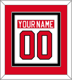 Canada Men's Hockey Nameplate & Number (Back) Combined - 2010 Olympics Home White - Double Mat 3