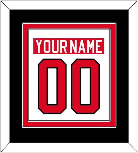 Canada Men's Hockey Nameplate & Number (Back) Combined - 2010 Olympics Home White - Signature Tier 4