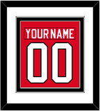 Canada Men's Hockey Nameplate & Number (Back) Combined - 2010 Olympics Road Red - Double Mat 1