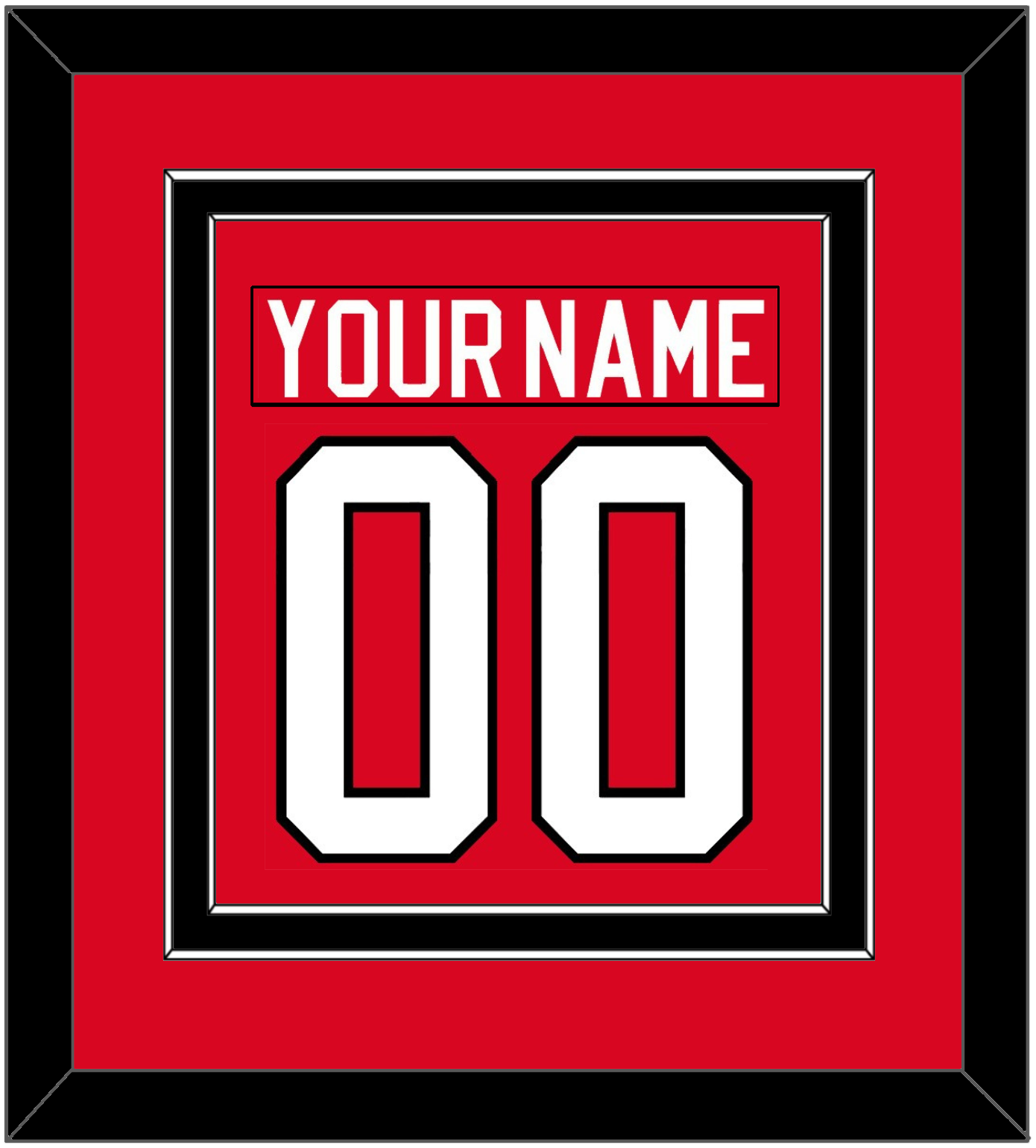 Canada Men's Hockey Nameplate & Number (Back) Combined - 2010 Olympics Road Red - Signature Tier 2