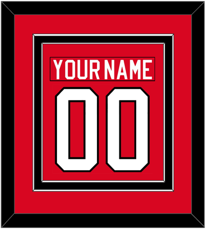 Canada Men's Hockey Nameplate & Number (Back) Combined - 2010 Olympics Road Red - Signature Tier 2