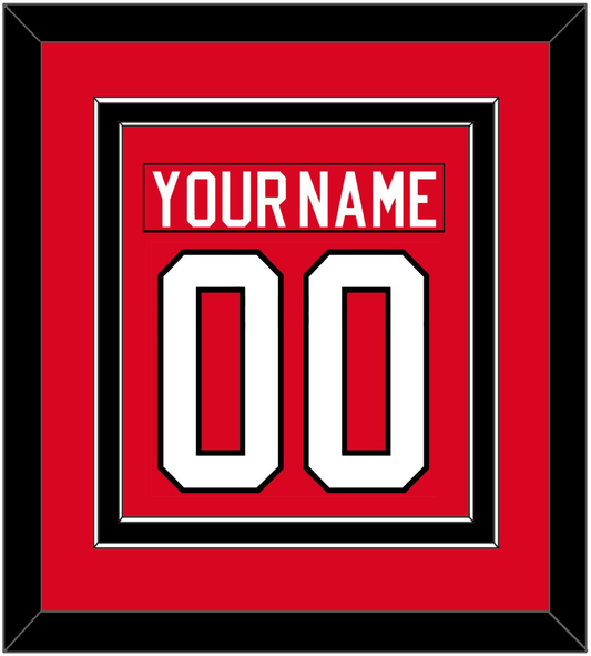 Canada Men's Hockey Nameplate & Number (Back) Combined - 2010 Olympics Road Red - Signature Tier 2
