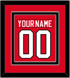 Canada Men's Hockey Nameplate & Number (Back) Combined - 2010 Olympics Road Red - Double Mat 2