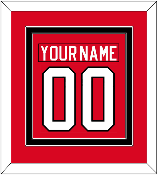 Canada Men's Hockey Nameplate & Number (Back) Combined - 2010 Olympics Road Red - Signature Tier 2