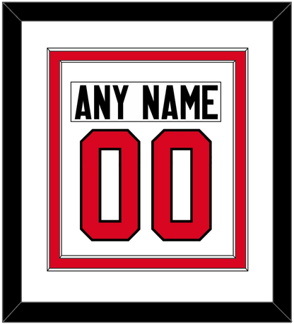 Canada Men's Hockey Nameplate & Number (Back) Combined - 2014 Olympics Home White - Signature Tier 1