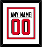 Canada Men's Hockey Nameplate & Number (Back) Combined - 2014 Olympics Home White - Double Mat 1