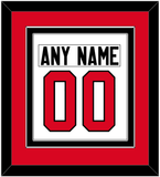 Canada Men's Hockey Nameplate & Number (Back) Combined - 2014 Olympics Home White - Double Mat 2