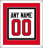 Canada Men's Hockey Nameplate & Number (Back) Combined - 2014 Olympics Home White - Double Mat 2