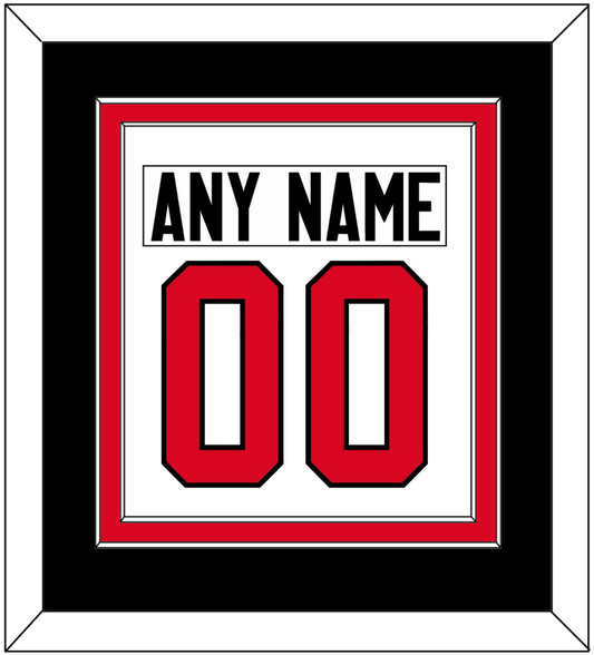 Canada Men's Hockey Nameplate & Number (Back) Combined - 2014 Olympics Home White - Signature Tier 3