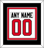 Canada Men's Hockey Nameplate & Number (Back) Combined - 2014 Olympics Home White - Double Mat 3