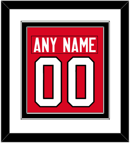 Canada Men's Hockey Nameplate & Number (Back) Combined - 2014 Olympics Road Red - Signature Tier 1