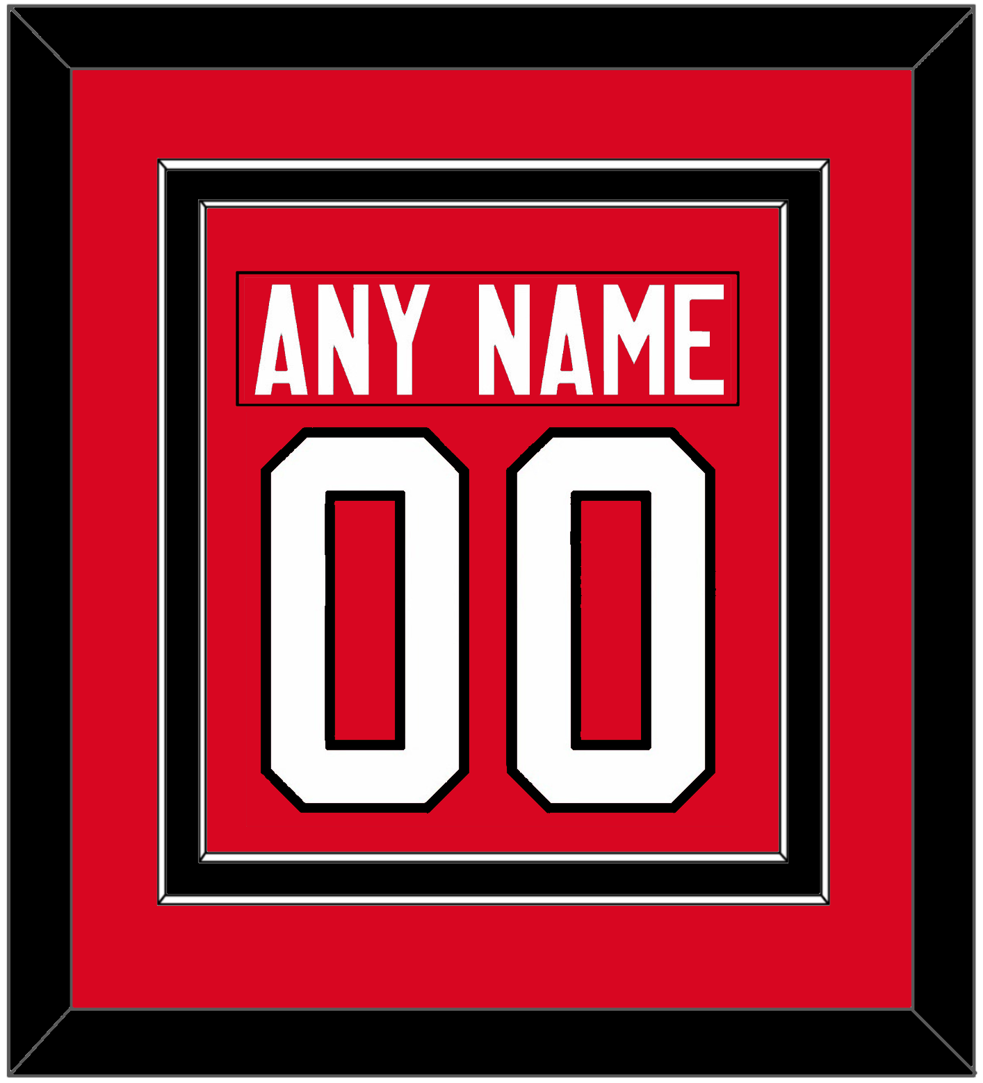 Canada Men's Hockey Nameplate & Number (Back) Combined - 2014 Olympics Road Red - Signature Tier 2