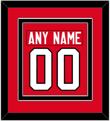Canada Men's Hockey Nameplate & Number (Back) Combined - 2014 Olympics Road Red - Signature Tier 2
