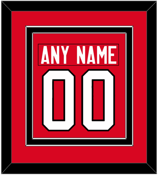 Canada Men's Hockey Nameplate & Number (Back) Combined - 2014 Olympics Road Red - Signature Tier 2