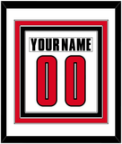 Canada Men's Hockey Nameplate & Number (Back) Combined - 2002 Olympics Home White - Triple Mat 1