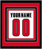 Canada Men's Hockey Nameplate & Number (Back) Combined - 2002 Olympics Home White - Triple Mat 2