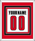 Canada Men's Hockey Nameplate & Number (Back) Combined - 2002 Olympics Home White - Triple Mat 2