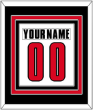 Canada Men's Hockey Nameplate & Number (Back) Combined - 2002 Olympics Home White - Triple Mat 3