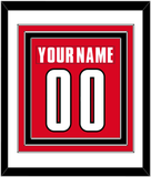 Canada Men's Hockey Nameplate & Number (Back) Combined - 2002 Olympics Road Red - Triple Mat 1