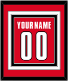 Canada Men's Hockey Nameplate & Number (Back) Combined - 2002 Olympics Road Red - Triple Mat 2