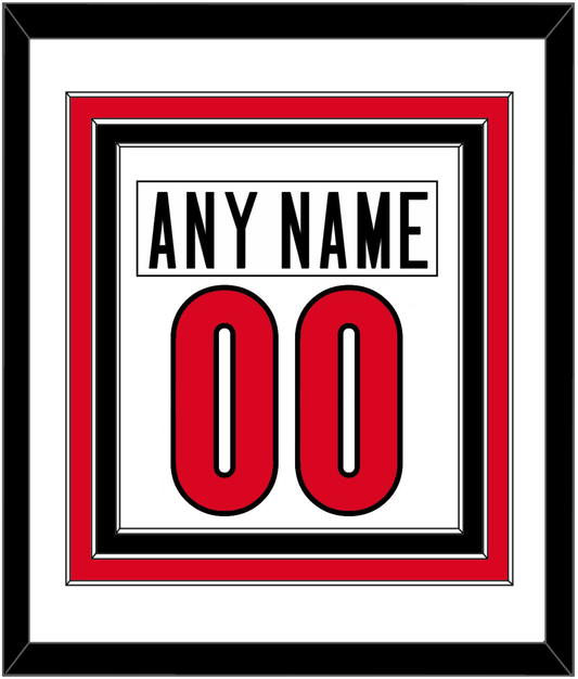 Canada Men's Hockey Nameplate & Number (Back) Combined - 2006 Olympics Home White - Premier Tier 1