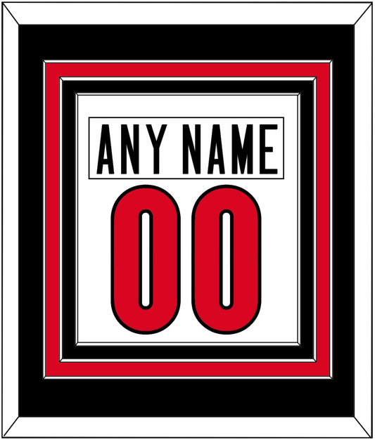 Canada Men's Hockey Nameplate & Number (Back) Combined - 2006 Olympics Home White - Premier Tier 3