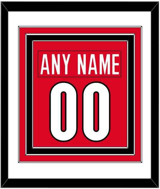 Canada Men's Hockey Nameplate & Number (Back) Combined - 2006 Olympics Road Red - Premier Tier 1