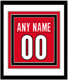 Canada Men's Hockey Nameplate & Number (Back) Combined - 2006 Olympics Road Red - Triple Mat 1
