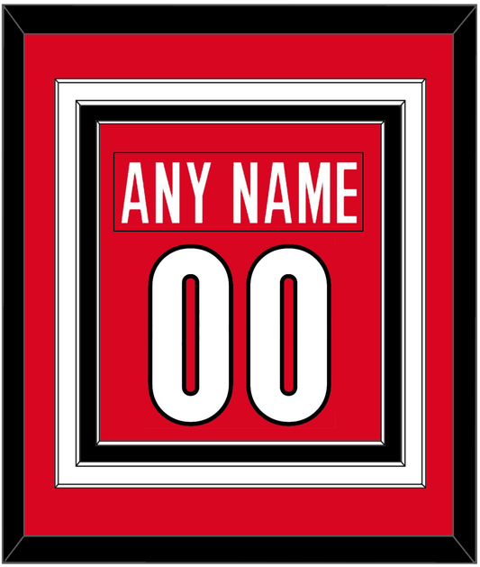 Canada Men's Hockey Nameplate & Number (Back) Combined - 2006 Olympics Road Red - Premier Tier 2