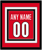 Canada Men's Hockey Nameplate & Number (Back) Combined - 2006 Olympics Road Red - Triple Mat 2