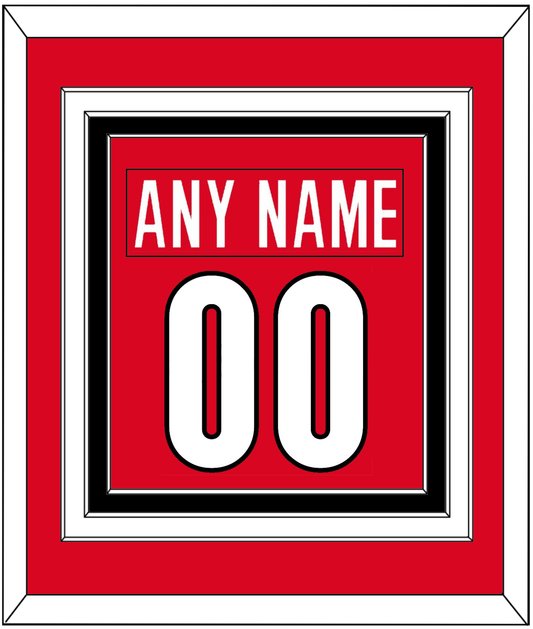 Canada Men's Hockey Nameplate & Number (Back) Combined - 2006 Olympics Road Red - Premier Tier 2