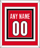 Canada Men's Hockey Nameplate & Number (Back) Combined - 2006 Olympics Road Red - Triple Mat 2