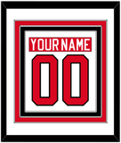 Canada Men's Hockey Nameplate & Number (Back) Combined - 2010 Olympics Home White - Triple Mat 1