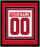 Canada Men's Hockey Nameplate & Number (Back) Combined - 2010 Olympics Home White - Triple Mat 2