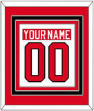 Canada Men's Hockey Nameplate & Number (Back) Combined - 2010 Olympics Home White - Triple Mat 2