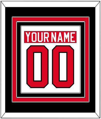 Canada Men's Hockey Nameplate & Number (Back) Combined - 2010 Olympics Home White - Premier Tier 3