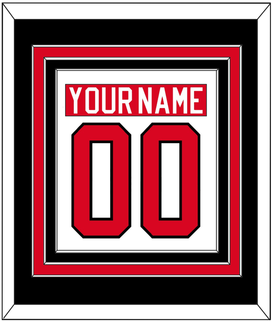 Canada Men's Hockey Nameplate & Number (Back) Combined - 2010 Olympics Home White - Premier Tier 3