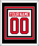 Canada Men's Hockey Nameplate & Number (Back) Combined - 2010 Olympics Home White - Triple Mat 3