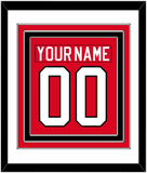 Canada Men's Hockey Nameplate & Number (Back) Combined - 2010 Olympics Road Red - Triple Mat 1