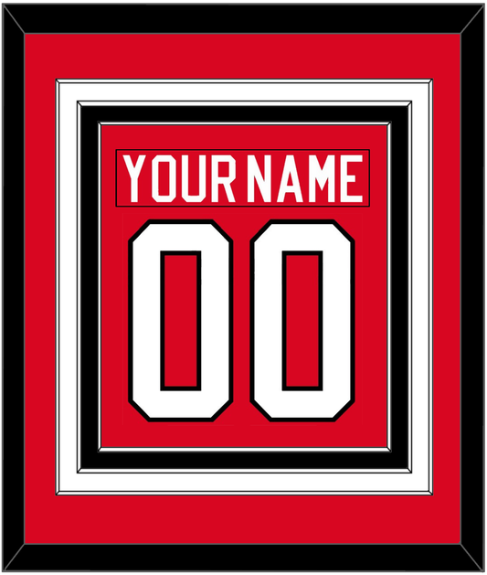 Canada Men's Hockey Nameplate & Number (Back) Combined - 2010 Olympics Road Red - Premier Tier 2