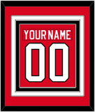 Canada Men's Hockey Nameplate & Number (Back) Combined - 2010 Olympics Road Red - Triple Mat 2