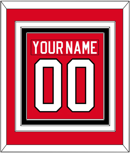Canada Men's Hockey Nameplate & Number (Back) Combined - 2010 Olympics Road Red - Premier Tier 2