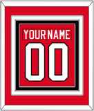 Canada Men's Hockey Nameplate & Number (Back) Combined - 2010 Olympics Road Red - Triple Mat 2