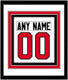 Canada Men's Hockey Nameplate & Number (Back) Combined - 2014 Olympics Home White - Triple Mat 1