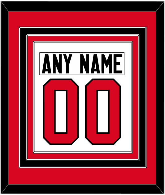 Canada Men's Hockey Nameplate & Number (Back) Combined - 2014 Olympics Home White - Premier Tier 2