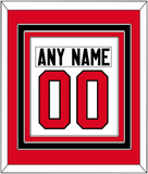 Canada Men's Hockey Nameplate & Number (Back) Combined - 2014 Olympics Home White - Triple Mat 2