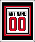 Canada Men's Hockey Nameplate & Number (Back) Combined - 2014 Olympics Home White - Triple Mat 3