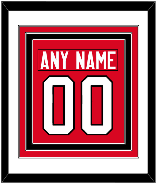 Canada Men's Hockey Nameplate & Number (Back) Combined - 2014 Olympics Road Red - Premier Tier 1