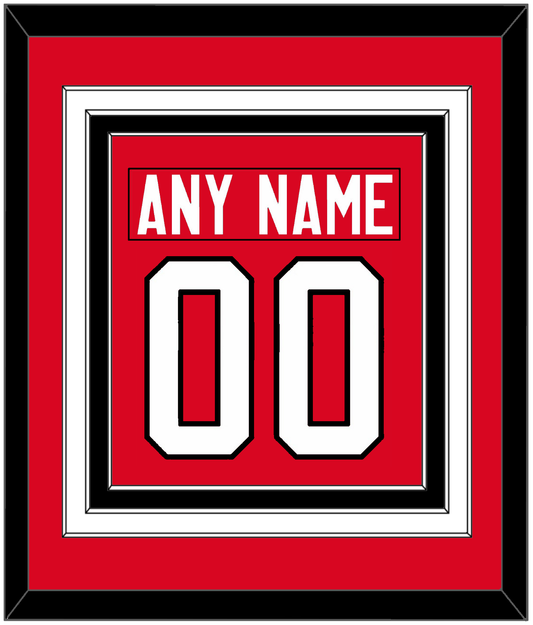 Canada Men's Hockey Nameplate & Number (Back) Combined - 2014 Olympics Road Red - Premier Tier 2