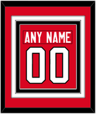 Canada Men's Hockey Nameplate & Number (Back) Combined - 2014 Olympics Road Red - Triple Mat 2